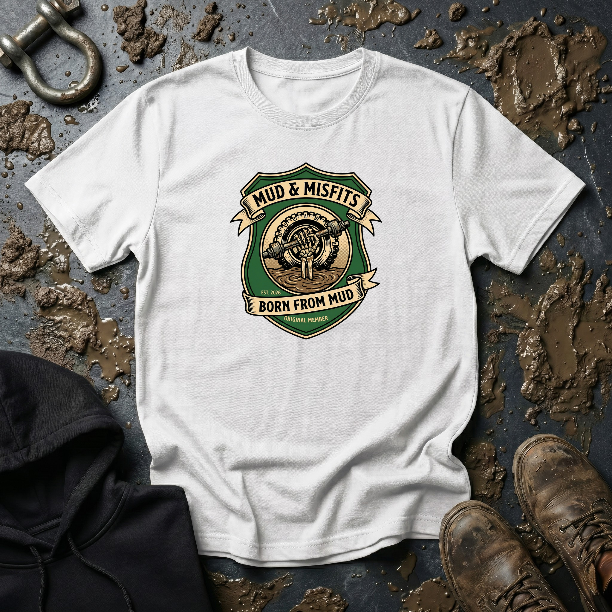 Mud & Misfits "Born From Mud" Shield T-shirt